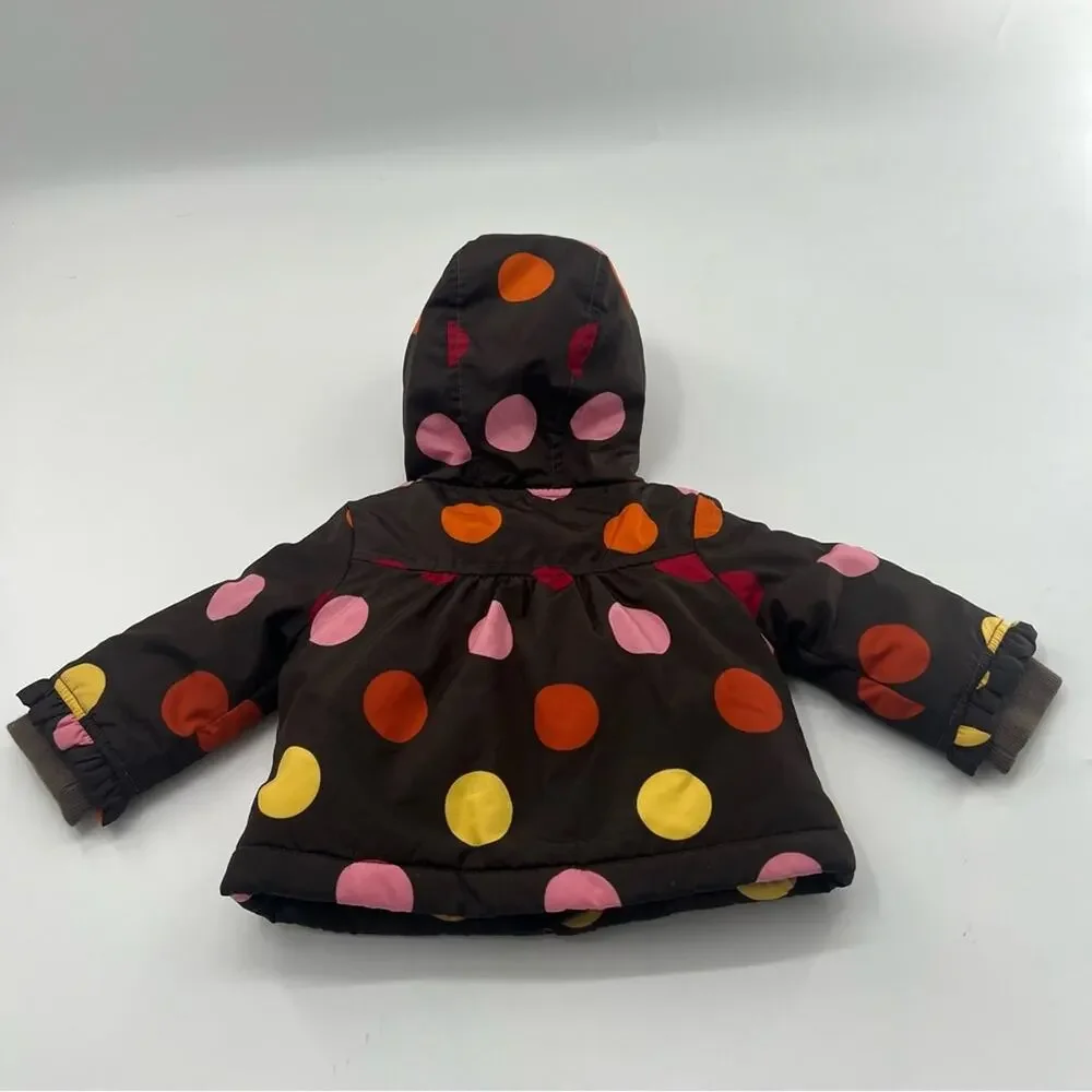 Gymboree Brown Polka Dot Winter Coat Girls Baby 2008